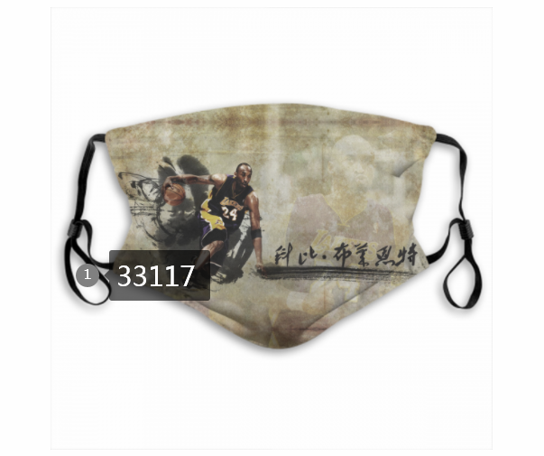 2021 NBA Los Angeles Lakers #24 kobe bryant 33117 Dust mask with filter